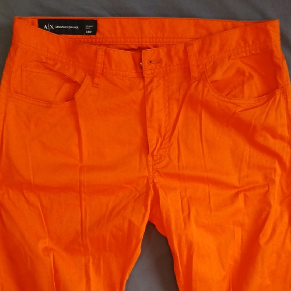 Armani Exchange Bright Orange Trousers - Picture 1 of 6